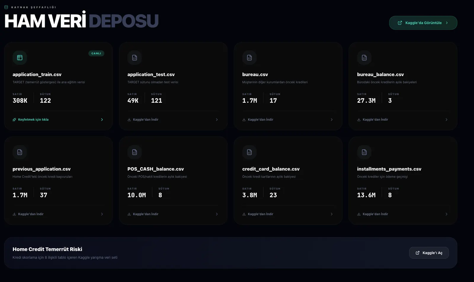 AICredit ham veri deposu