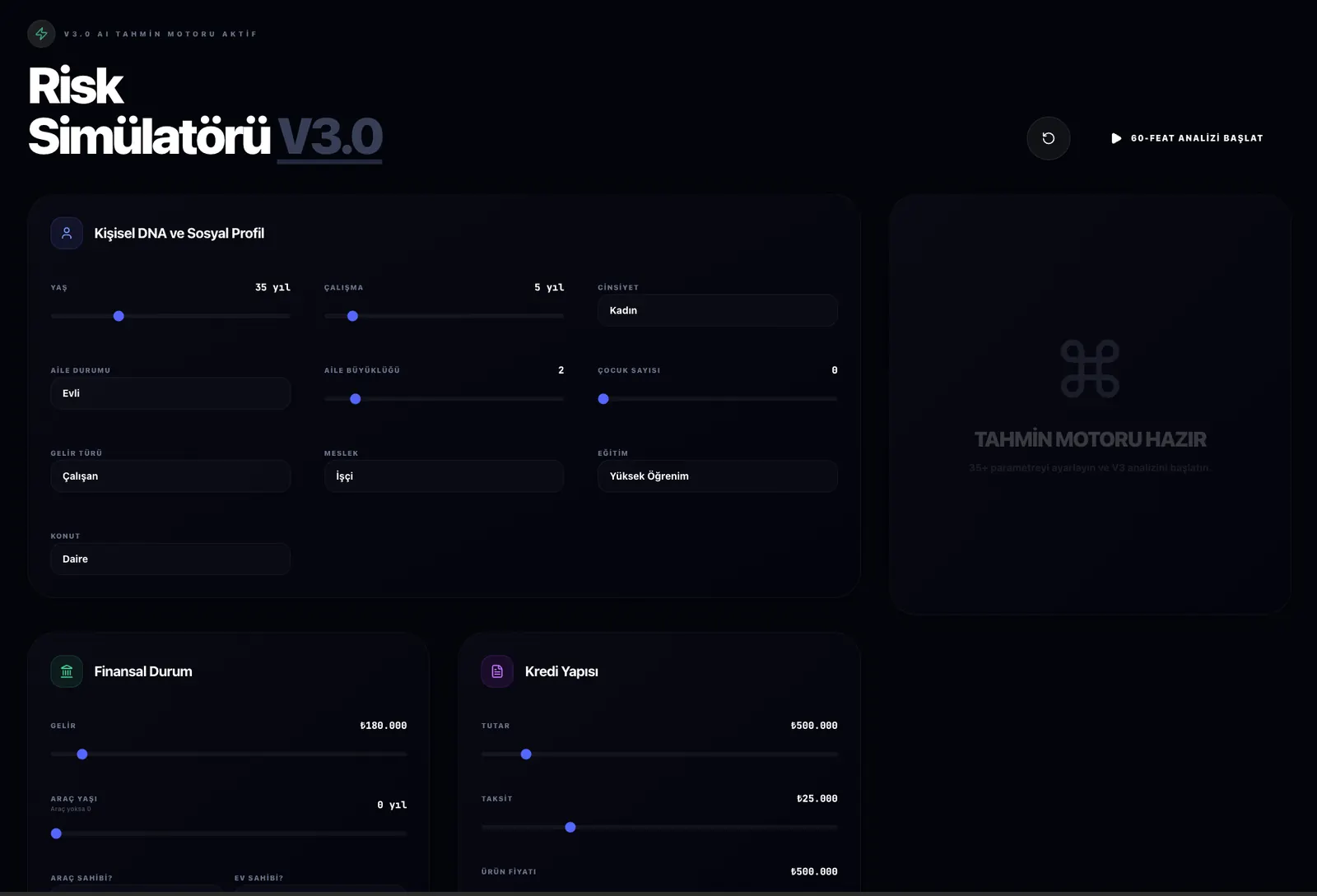 AICredit risk simülatörü